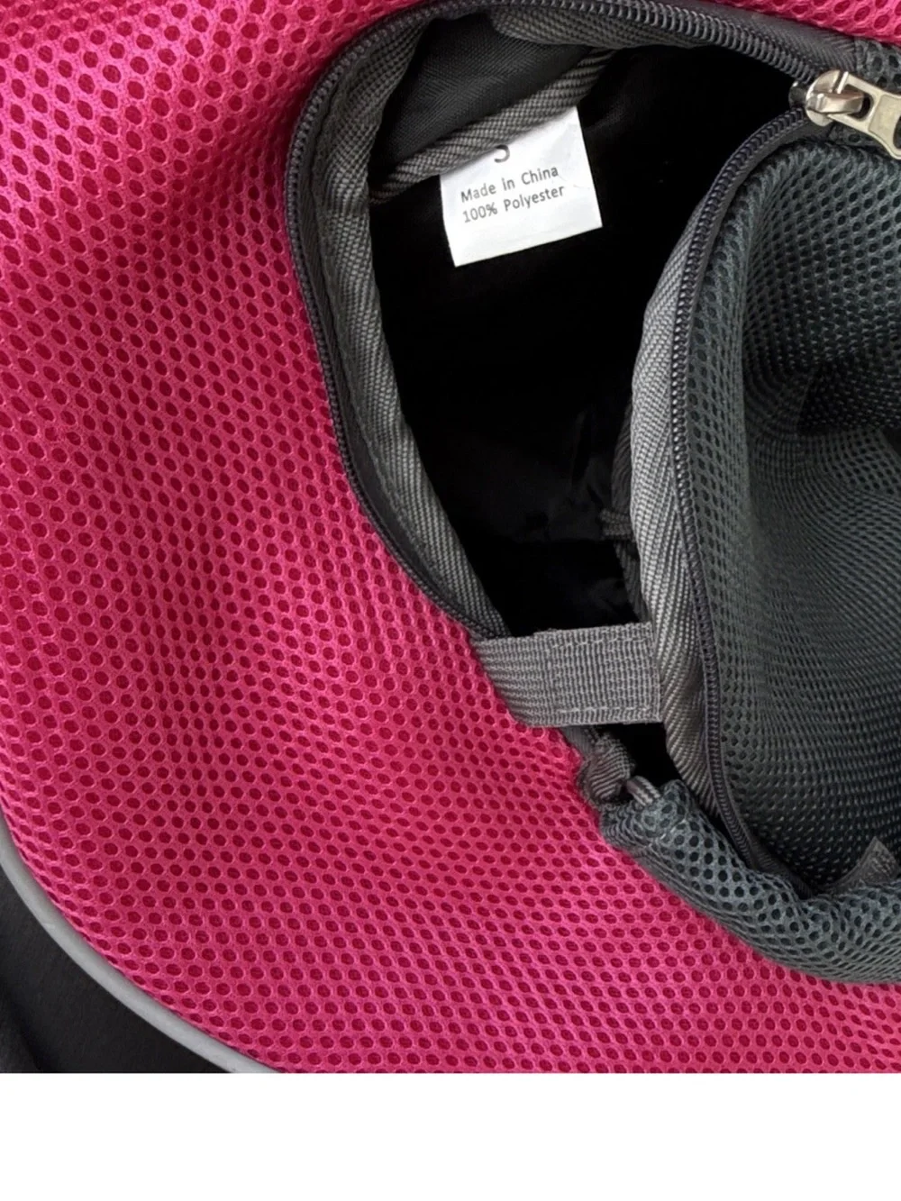 YUDODO New Adjustable Pet Sling Carrier , Neck, collar mesh extras Pink&Gray S